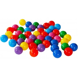 Piłki, kulki do suchych basenów, zestaw 8 kolorów, 6 cm 100 szt
