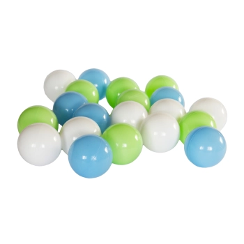 Piłeczki do suchego basenu 7 cm 100 szt. – seledyn, biały, baby blue