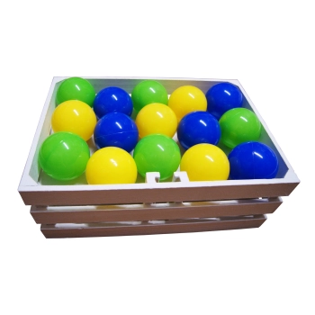 Piłeczki do suchego basenu 8 cm 100 szt. limonka niebieski żółty