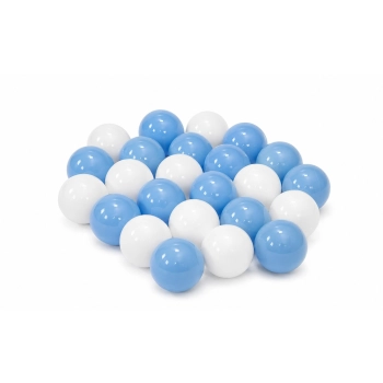 Piłeczki do suchego basenu 6 cm – białe i baby blue