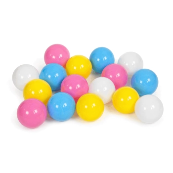 Piłeczki do suchego basenu 6 cm – pudrowy róż, żółty, biały i baby blue
