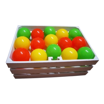 Piłeczki do suchego basenu 8 cm 100 szt. limonka pomarańcz żółty