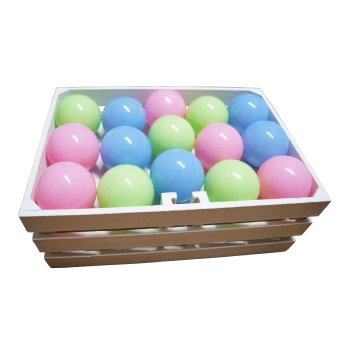 Pastelowe piłeczki do suchego basenu 8 cm – baby blue, pudrowy róż, seledyn