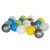 Plastikowe kulki 7 cm bezbarwne, błękitne, żółte, białe, srebrne
