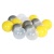 Piłeczki żółte, srebrne, bezbarwne 7 cm 100 szt