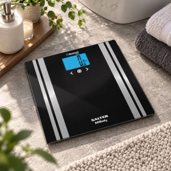 Szklana waga elektroniczna Salter MiBody 9159 do 200 kg z wyświetlaczem LCD – dodatkowe ujęcie produktu