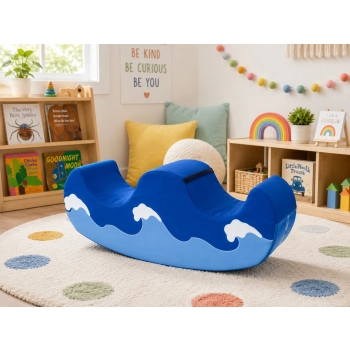 Bujak piankowy Fala 116x50x30 cm w aranżacji przedszkolnej