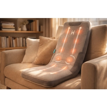HoMedics FLEX MCS-512H – mata masująca na sofie, wizualizacja zakresu masażu