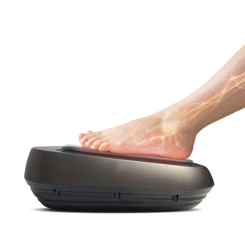 HoMedics Foot Flow PSL-2000 – masażer do stóp i łydek, widok boczny stopy na platformie