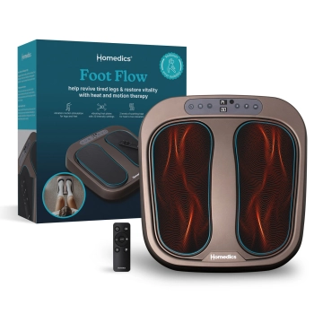 HoMedics Foot Flow PSL-2000 – zestaw: masażer do stóp i łydek z pilotem i opakowaniem