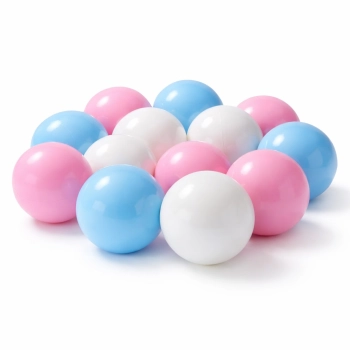 Piłeczki do suchego basenu 7 cm – baby blue, pudrowy róż i białe