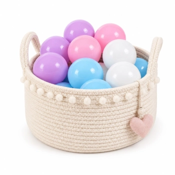 Piłeczki do suchego basenu 8 cm wrzos biały pudrowy róż i baby blue – 200 sztuk