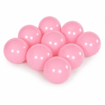Piłeczki plastikowe 7 cm w kolorze pudrowego różu do suchego basenu