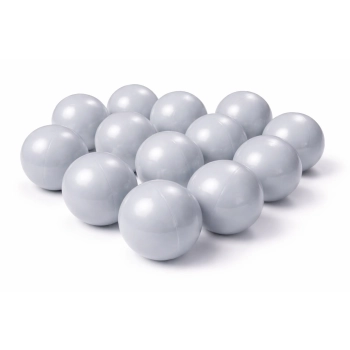 Jasnoszare piłeczki do suchego basenu 7 cm – element zestawu
