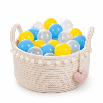 Piłeczki 7 cm żółte bezbarwne i baby blue na białym tle