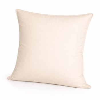 Poduszka z pierza C 80x80 cm w kolorze ecru – gładkie poszycie bawełna Gama