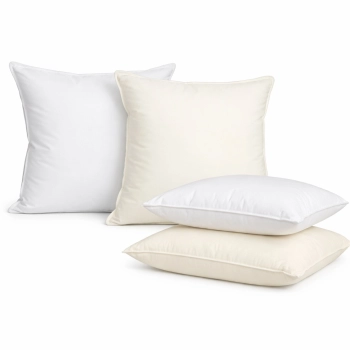 Poduszka antyalergiczna E-10 50x50 cm z zamkiem 0,4 kg – wariant biały i ecru, zdjęcie aranżacyjne