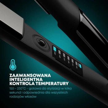 Cyfrowa kontrola temperatury w prostownicy parowej reVamp ST-1600 – zakres 150–230°C