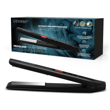 Prostownica reVamp ST-1500 Progloss Touch z opakowaniem – model jonowy 80–235°C
