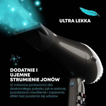 ultralekka suszarka jonowa reVamp DR-3950 z jonizacją dodatnią i ujemną