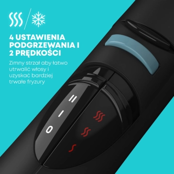 reVamp DR-1250A – ustawienia temperatury, prędkości nawiewu i zimny nawiew