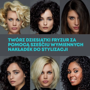 reVamp DR-1250A 6w1 – końcówki do suszenia, wygładzania, loków i fal