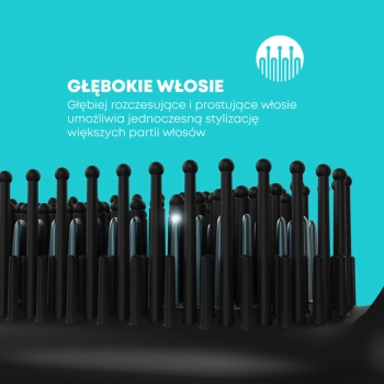 Głębokie włosie DeepForm w szczotce reVamp BR-2000 do stylizacji większych pasm