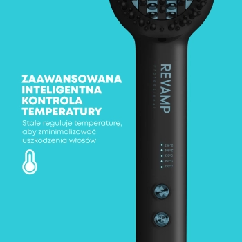 Regulacja temperatury 130–210°C w szczotce prostującej reVamp BR-2000