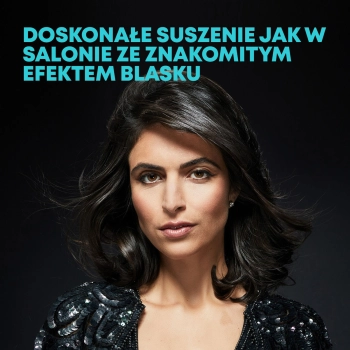 Efekt gładkich i lśniących włosów po stylizacji szczotką suszącą reVamp DR-2500 Progloss